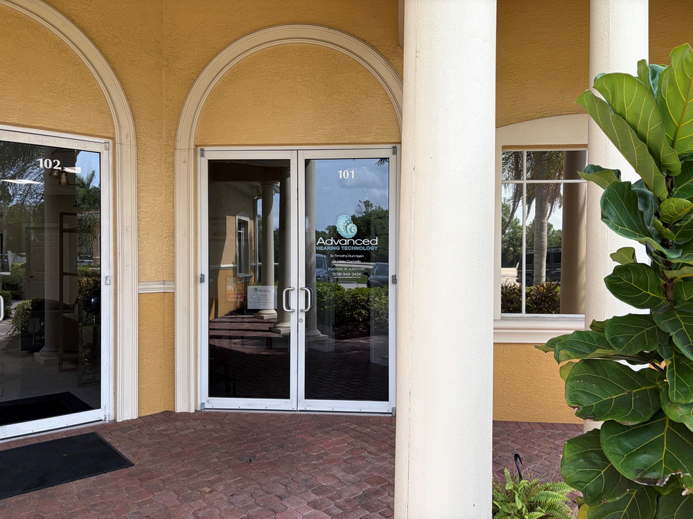 Exterior of Advanced Hearing Technology's Bonita Springs, FL office in The Fountains Professional Park